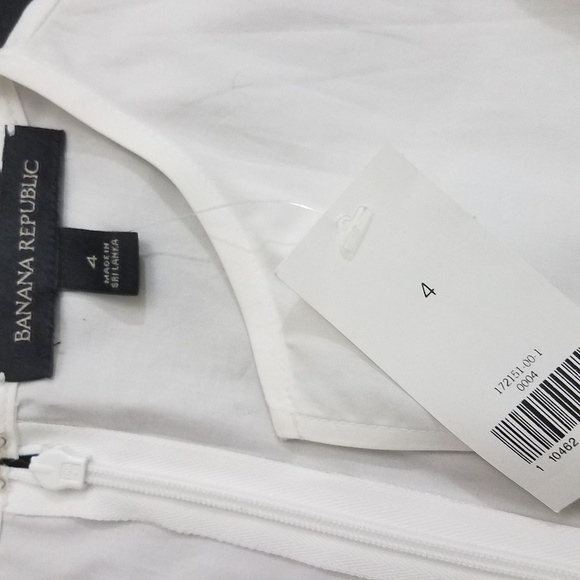 Banana Republic White High Low Top Size 4 New - Picture 5 of 8